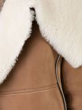 shearling peplum jacket