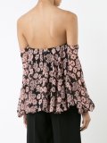 floral print off-shoulder blouse