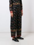 印花宽松设计长裤