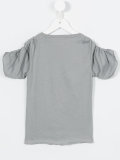 ruched sleeve T-shirt