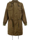 flap pocket parka coat