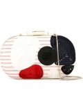 embroidered mini clutch