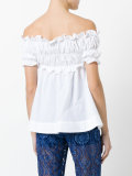 off-shoulders ruffled blouse