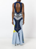 patchwork T-shirt maxi dress
