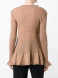 peplum knit blouse