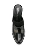 contrast heel mules