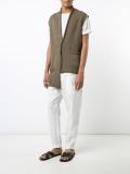 asymmetric sleeveless cardigan
