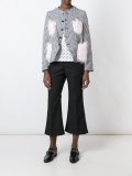 embellished detailing checked blazer