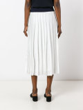 pleated midi skirt