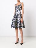 leaf brocade dress