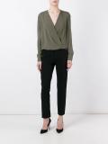 V-neck wrap blouse 