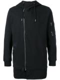 off-centre zipped hoodie