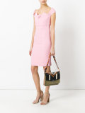stripe pattern shoulder bag
