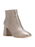 metallic ankle boots