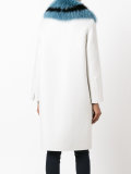  fur collar single breasted coat 