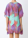 v neck printed kaftan