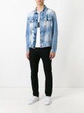 distressed denim jacket