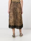 leopard print A-line skirt