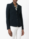 textured button blazer