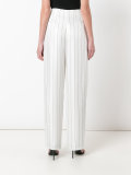 wide leg striped trousers