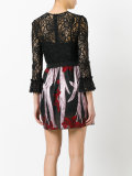 floral lace mini dress