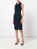 draped neck sleeveless dress