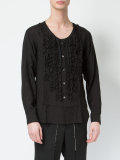 ruffled panel shirt
