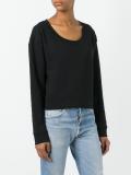 scoop neck sweatshirt