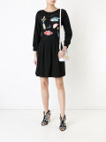 cartoon face print dress 