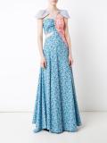 shoulder caps bicolour dress
