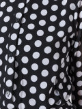 tier panelled, polka dot print, tie waist dress