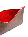 top zip flat clutch
