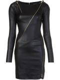 longsleeved allover zipper dress
