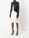 military-style leather jacket