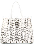scalloped laser cut tote