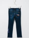 sequin embroidered jeans