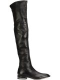 double chain over-the-knee boots