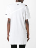 cut trim printed T-shirt 