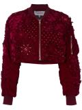 embellished bomber jacket