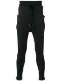 drop-crotch track pants