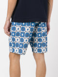 geometric print beach shorts