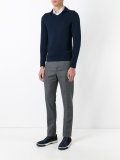 high neck slim-fit jumper