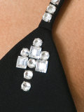 crystal embellished cropped top