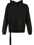 lateral stripes ripped hoody