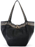 studded shoulder strap tote