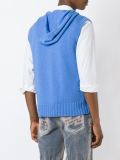 hooded knitted sleeveless top