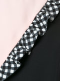 gingham trim top