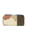 camouflage print zip wallet
