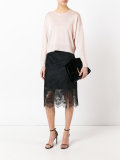cropped knitted top
