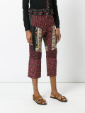 patchwork cropped trousers